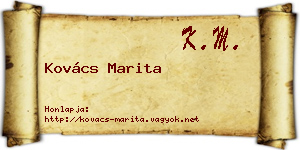 Kovács Marita névjegykártya